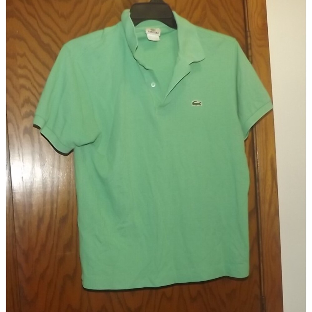 Vintage Y2K Lacoste Green short-sleeved polo shirt, size 4 Medium